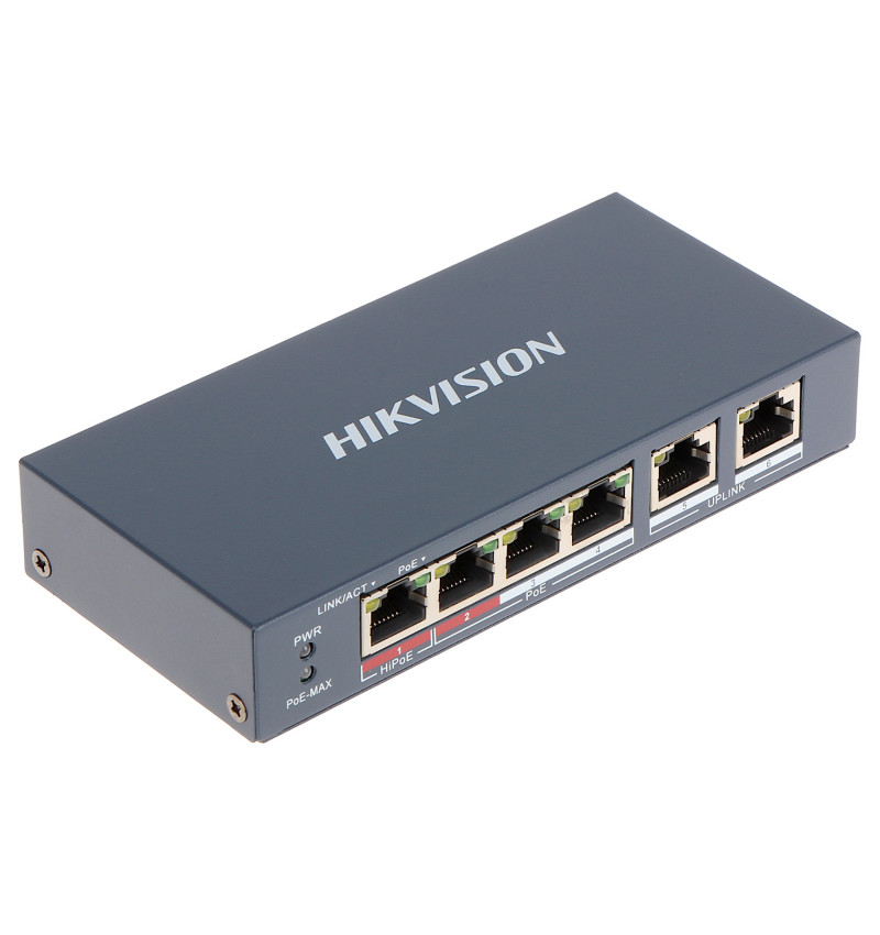 Hikvision | DS-3E0106HP | Unmanaged | Desktop | 10/100 Mbps (RJ-45) ports quantity 6