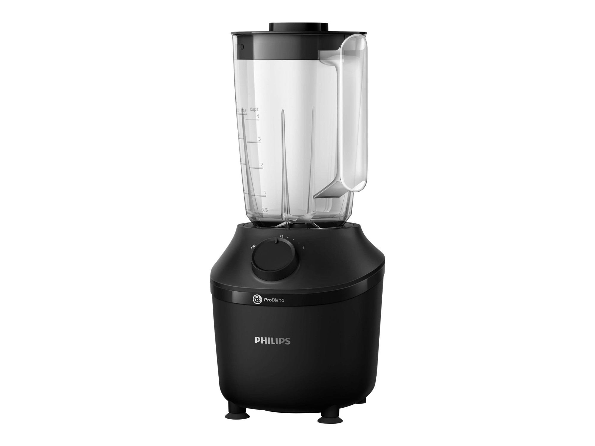 Philips Blender | HR2291/01 3000 Series | Tabletop | 600 W | Jar material Glass | Jar capacity 2 L | Ice crushing | Black - Image 2
