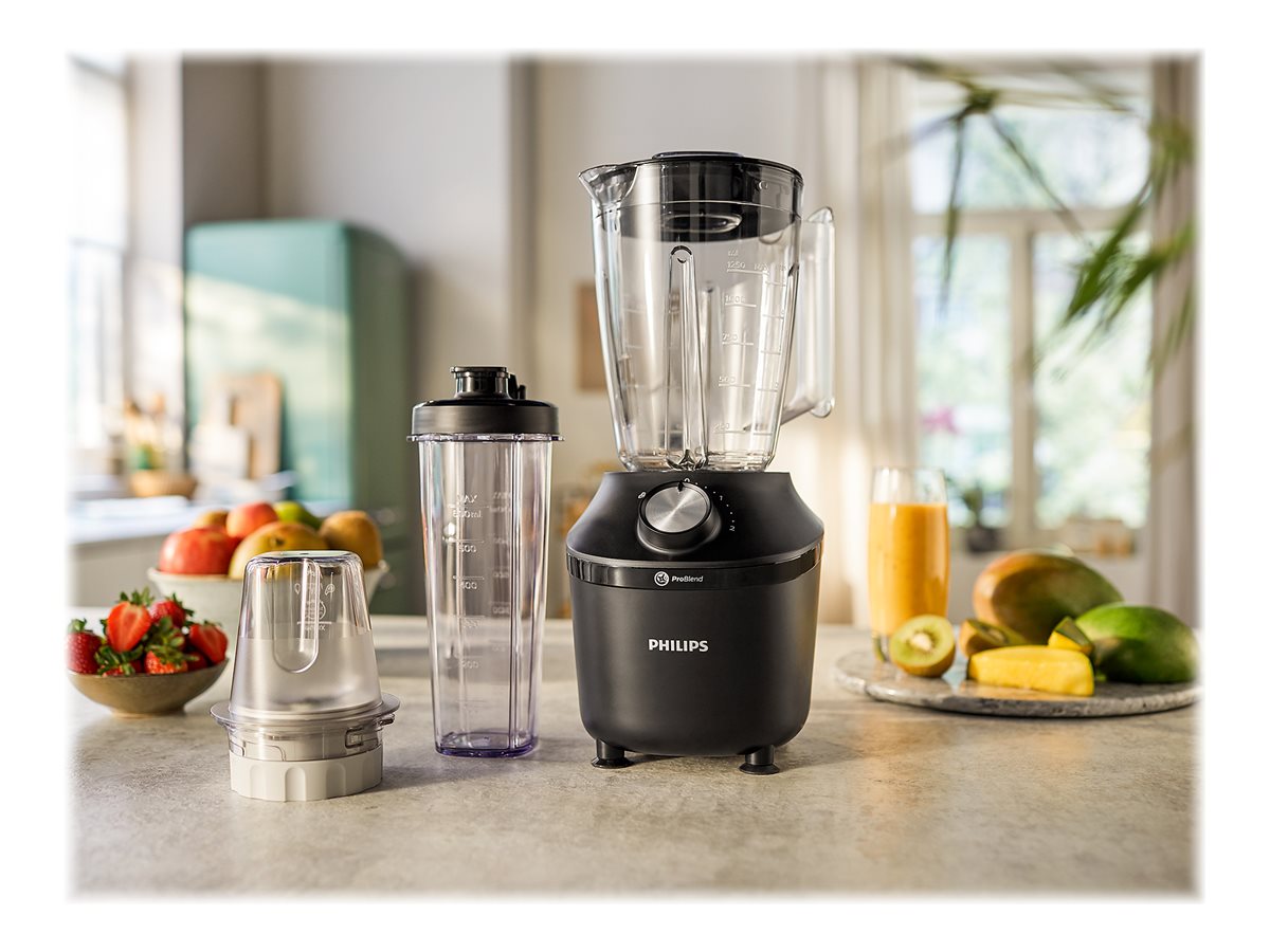 Philips Blender | HR2291/01 3000 Series | Tabletop | 600 W | Jar material Glass | Jar capacity 2 L | Ice crushing | Black - Image 10