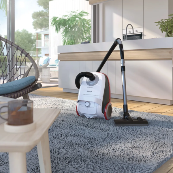 Gorenje | Vacuum cleaner | VCEA21GPLW | Bagged | Power 700 W | Dust capacity 3 L | White - Image 7