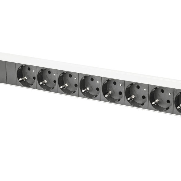 Aluminum outlet strip with pre-fuse | DN-95410 | Sockets quantity 8
