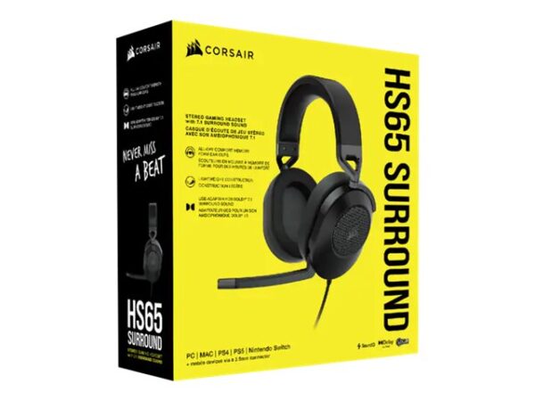 Corsair | Surround Gaming Headset | HS65 | Wired | Over-Ear - Image 10