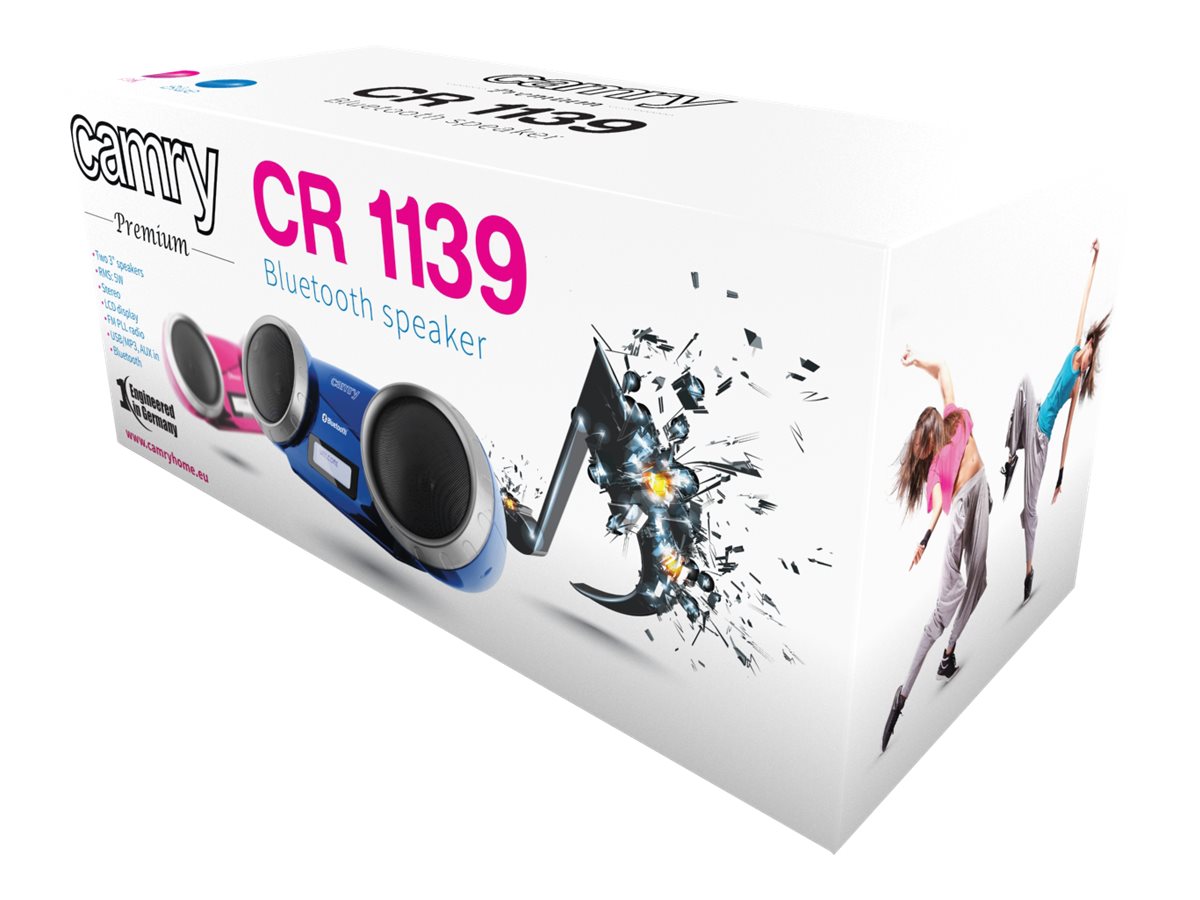 Camry | Audio/Speaker | CR 1139p | 5 W | Bluetooth | Pink | Portable | Wireless connection - Image 4