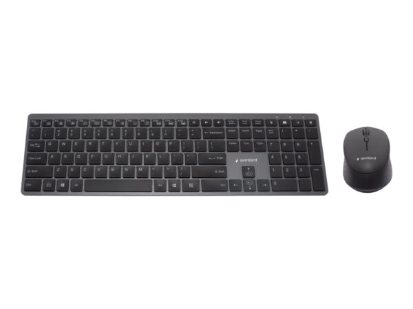 Gembird | Backlight Pro Business Slim wireless desktop set | KBS-ECLIPSE-M500 | Keyboard and Mouse Set | Wireless | Mouse included | US | Black - Image 2