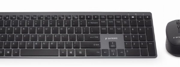 Gembird | Backlight Pro Business Slim wireless desktop set | KBS-ECLIPSE-M500 | Keyboard and Mouse Set | Wireless | Mouse included | US | Black