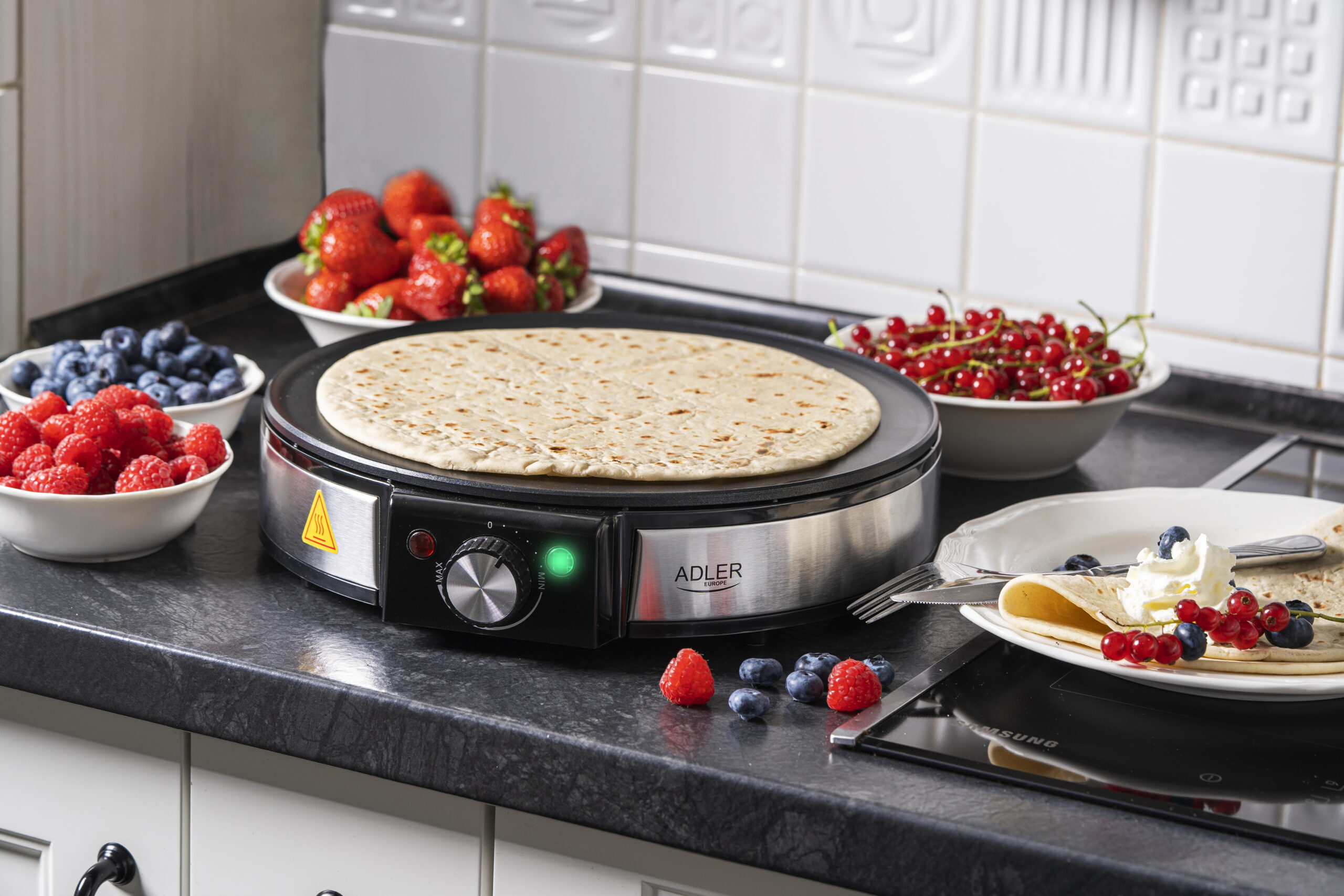 Adler | Crepe Maker | AD 3058 | Crepe maker | 1600 W | Number of pastry 1 | Crepe - Image 5