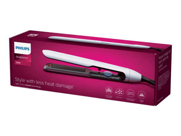Philips | Hair Straitghtener | BHS520/00 | Warranty 24 month(s) | Ceramic heating system | Ionic function | Display LED | Temperature (max) 230 °C | Number of heating levels 12 | Pale Blue - Image 4