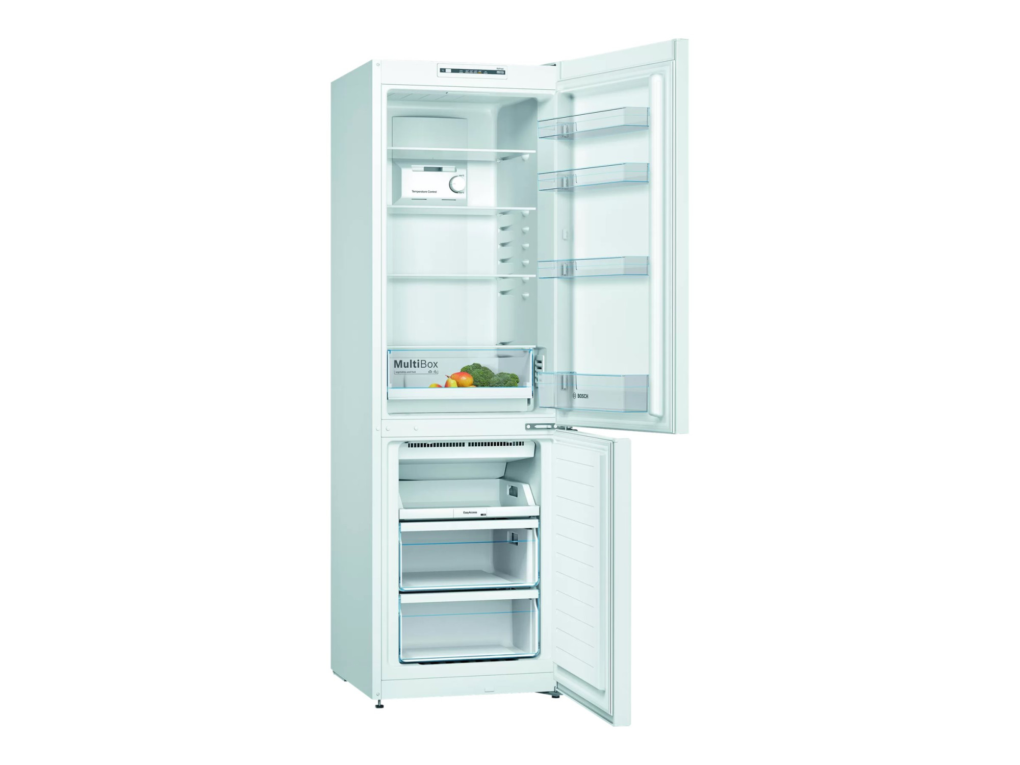 Bosch | Refrigerator | KGN36NWEA | Energy efficiency class E | Free standing | Combi | Height 186 cm | No Frost system | Fridge net capacity 216 L | Freezer net capacity 89 L | 42 dB | White - Image 2