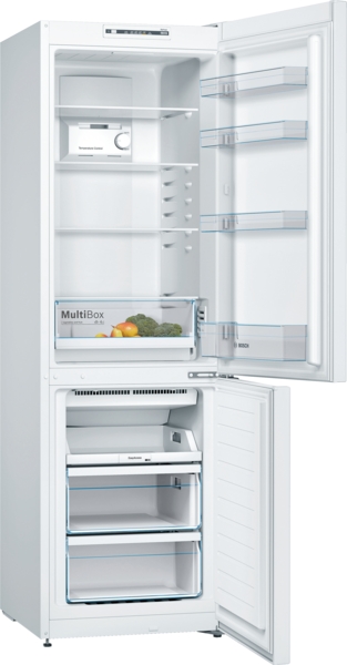 Bosch | Refrigerator | KGN36NWEA | Energy efficiency class E | Free standing | Combi | Height 186 cm | No Frost system | Fridge net capacity 216 L | Freezer net capacity 89 L | 42 dB | White - Image 3