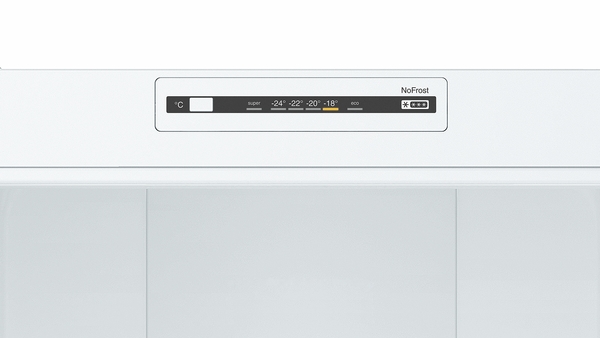 Bosch | Refrigerator | KGN36NWEA | Energy efficiency class E | Free standing | Combi | Height 186 cm | No Frost system | Fridge net capacity 216 L | Freezer net capacity 89 L | 42 dB | White - Image 7