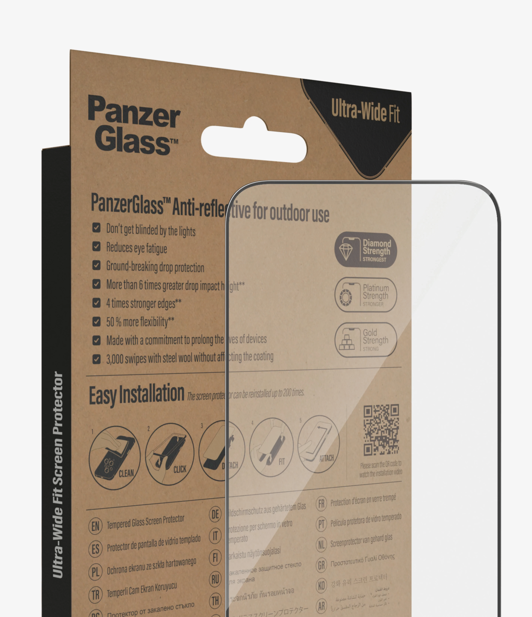 PanzerGlass | Screen protector | Apple | iPhone 14 Pro Max | Glass | Clear | Ultra-Wide Fit; Easy installation; Privacy Filter; Fingerprint resistant | Anti-Reflective - Image 5
