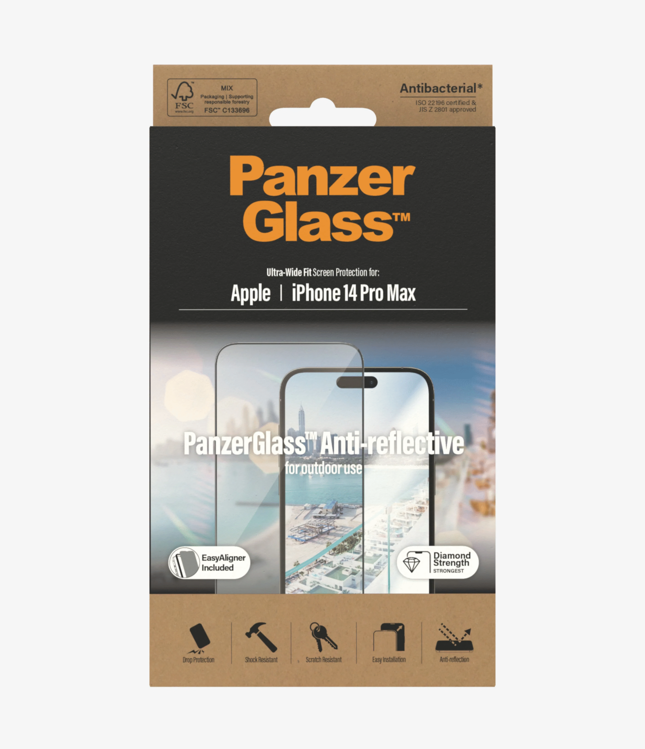PanzerGlass | Screen protector | Apple | iPhone 14 Pro Max | Glass | Clear | Ultra-Wide Fit; Easy installation; Privacy Filter; Fingerprint resistant | Anti-Reflective - Image 9