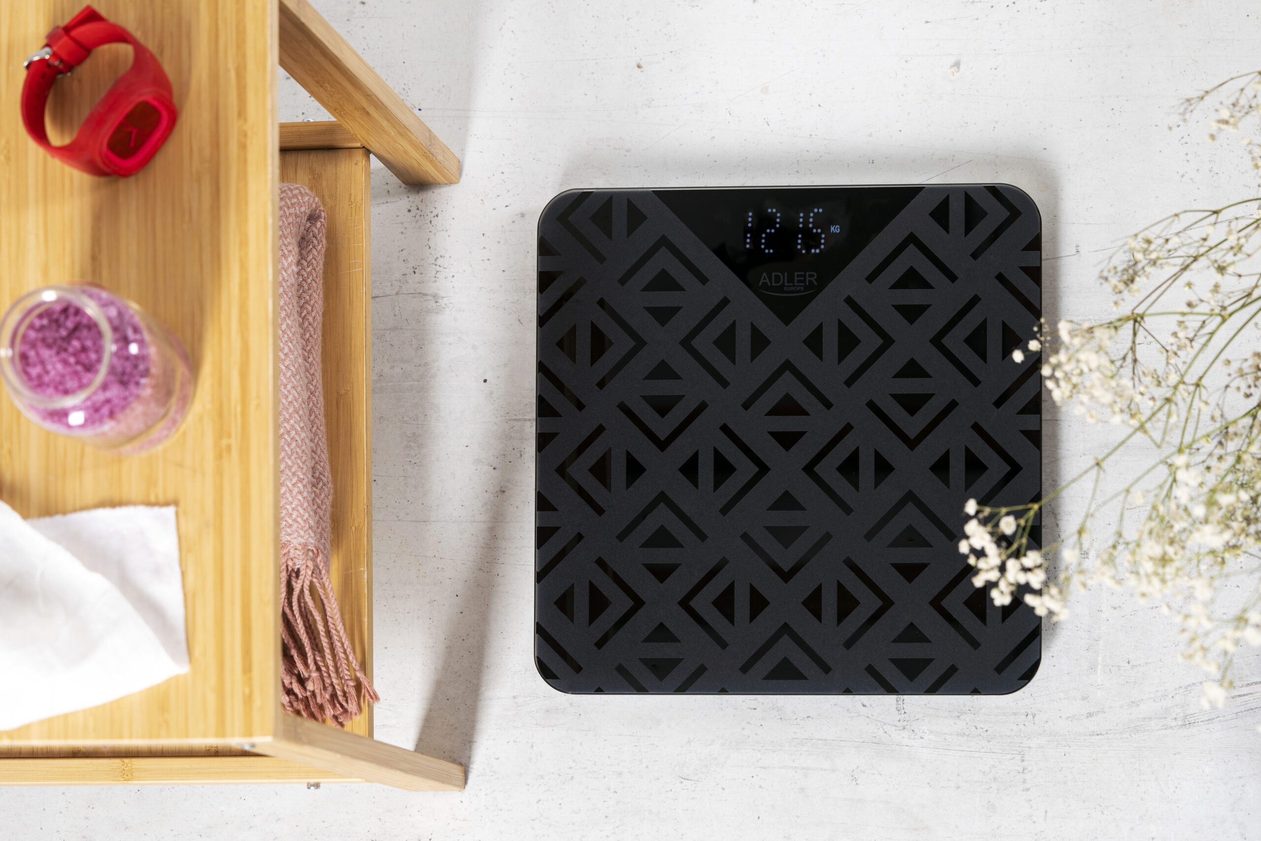 Adler | Bathroom Scale | AD 8170 | Maximum weight (capacity) 180 kg | Accuracy 100 g | Black - Image 4