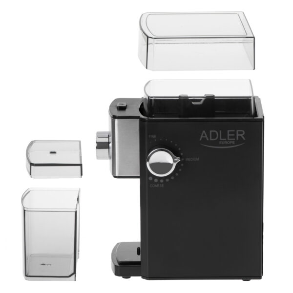 Adler | Coffee Grinder | AD 4448 | 300 W | Coffee beans capacity 250 g | Number of cups 12 per container pc(s) | Black - Image 4