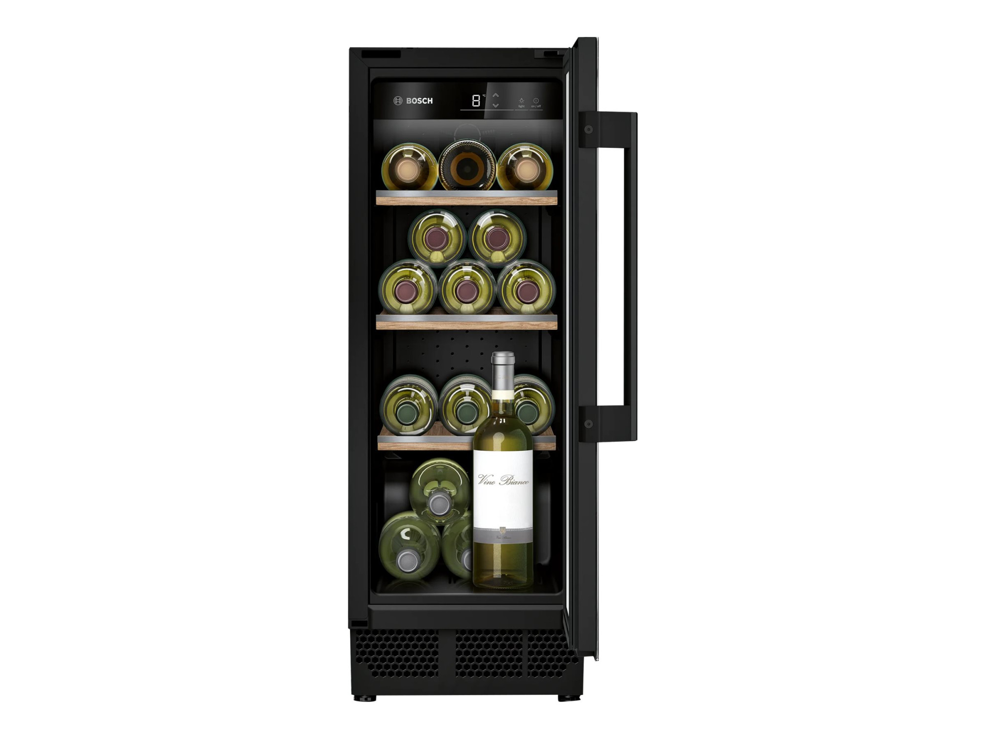 Bosch | Wine Cooler | KUW20VHF0 Series 6, | Energy efficiency class F | Built-in | Bottles capacity 21 | Black - Image 2