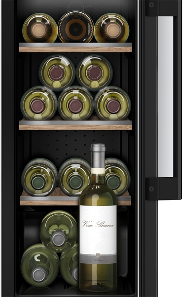 Bosch | Wine Cooler | KUW20VHF0 Series 6, | Energy efficiency class F | Built-in | Bottles capacity 21 | Black - Image 3
