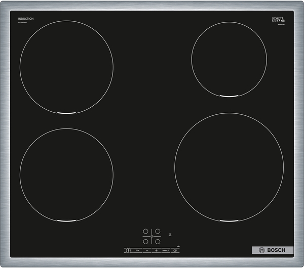 Bosch | Hob | PIE645BB5E Series 4 | Induction | Number of burners/cooking zones 4 | Touch | Timer | Black