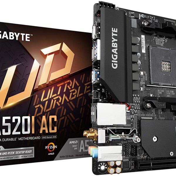 Gigabyte | A520I AC | Processor family AMD | Processor socket AM4 | DDR4 DIMM | Memory slots 2 | Number of SATA connectors 4 | Chipset AMD A | Mini ITX