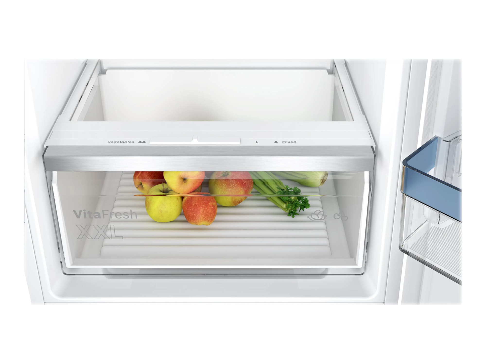 Bosch | Refrigerator | KIV86VSE0 | Energy efficiency class E | Built-in | Combi | Height 177.2 cm | Fridge net capacity 183 L | Freezer net capacity 84 L | Display | 35 dB | White - Image 7