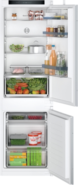 Bosch | Refrigerator | KIV86VSE0 | Energy efficiency class E | Built-in | Combi | Height 177.2 cm | Fridge net capacity 183 L | Freezer net capacity 84 L | Display | 35 dB | White - Image 2