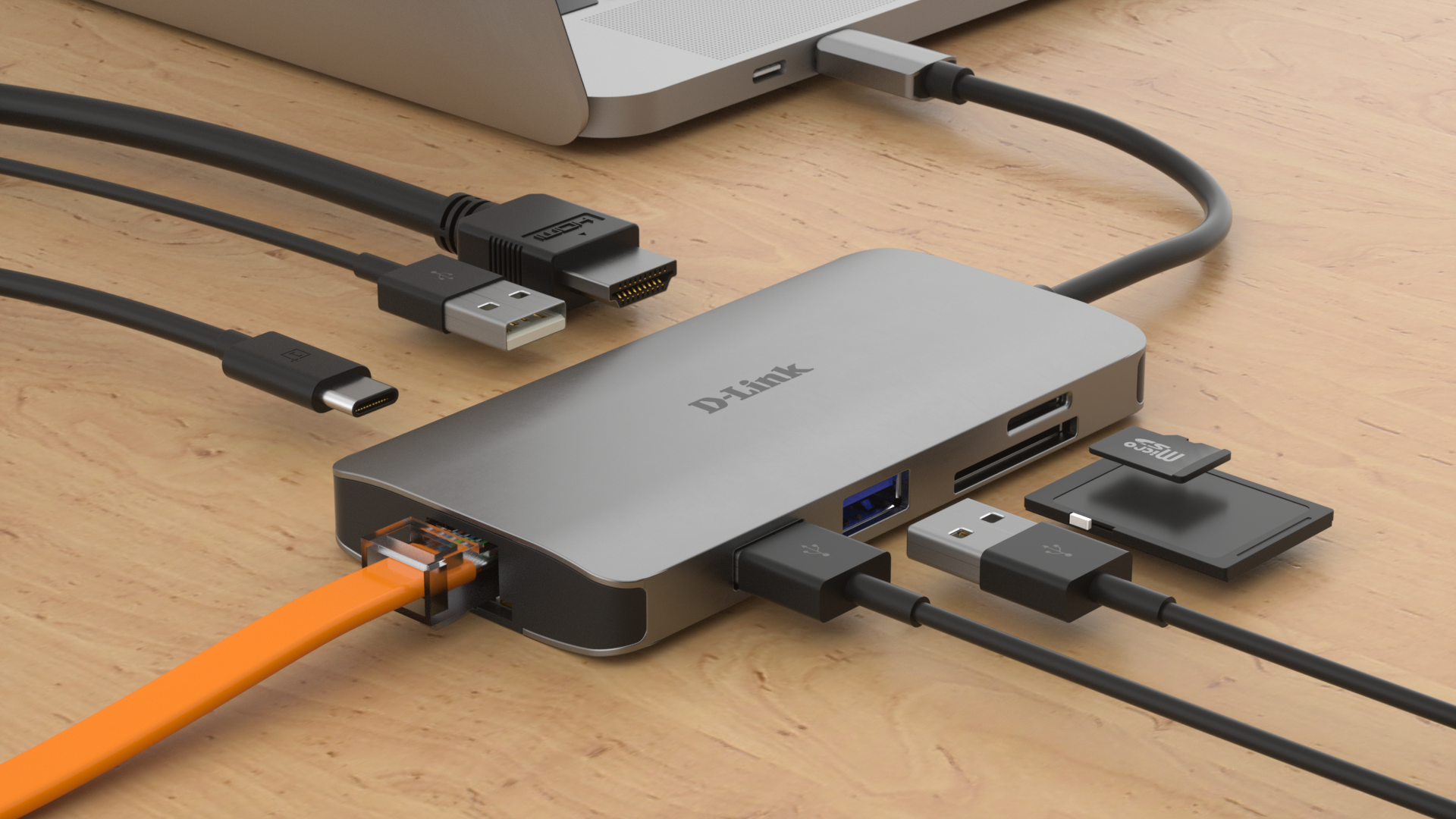 D-Link | 8-in-1 USB-C Hub with HDMI/Ethernet/Card Reader/Power Delivery | DUB-M810 | USB hub | USB Type-C - Image 10