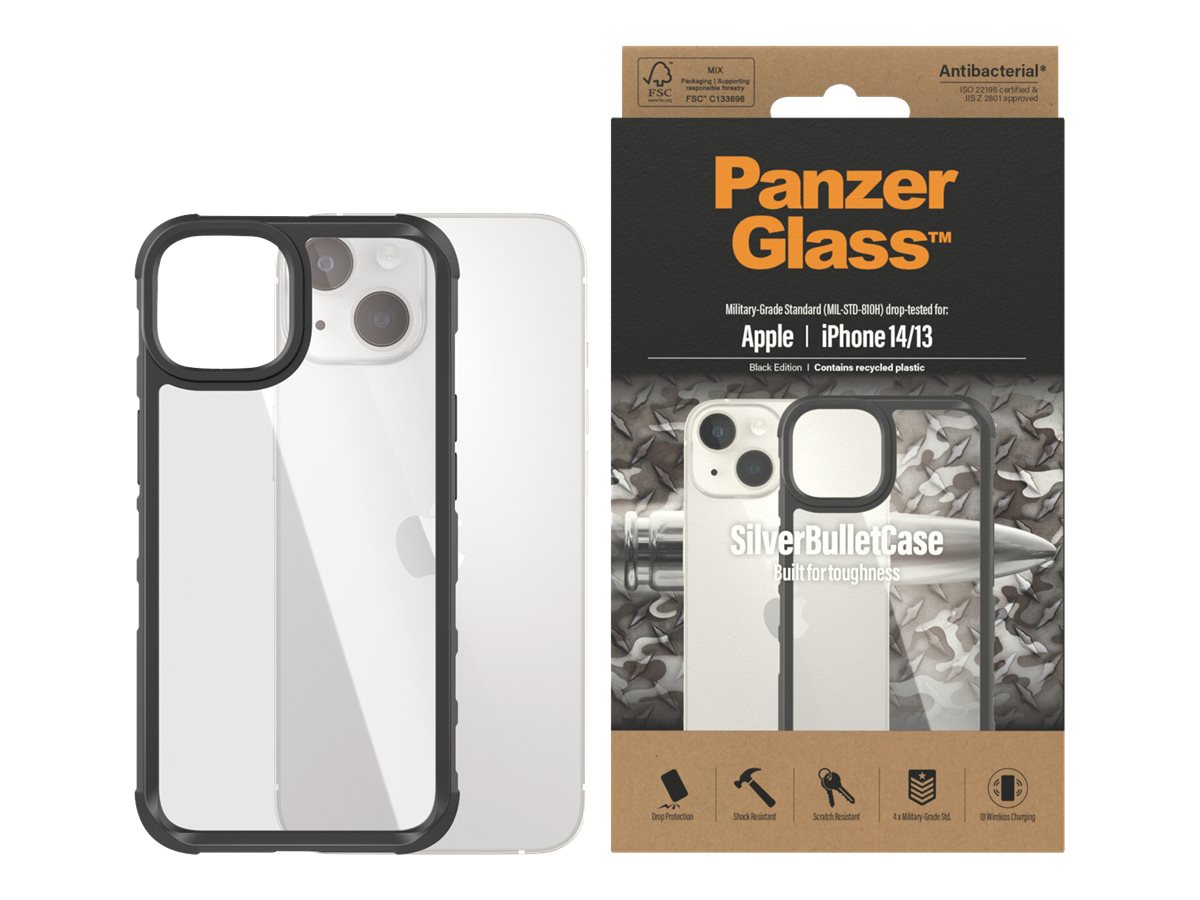 PanzerGlass | SilverBulletCase | Back cover | Apple | iPhone 14/13 | Polycarbonate, Thermoplastic Polyurethane | Black - Image 4