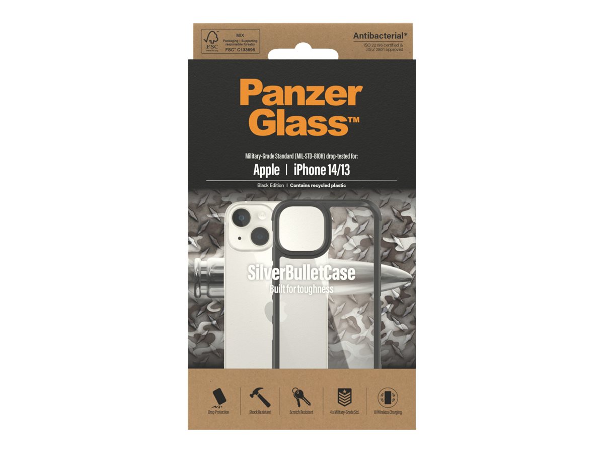 PanzerGlass | SilverBulletCase | Back cover | Apple | iPhone 14/13 | Polycarbonate, Thermoplastic Polyurethane | Black - Image 6