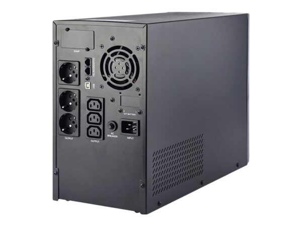 EnerGenie | Pure sine wave UPS with LCD display and USB, 3 x Schuko + 3 x C13 outputs | EG-UPS-PS3000-02 | 3000 VA | 2400 W - Image 5