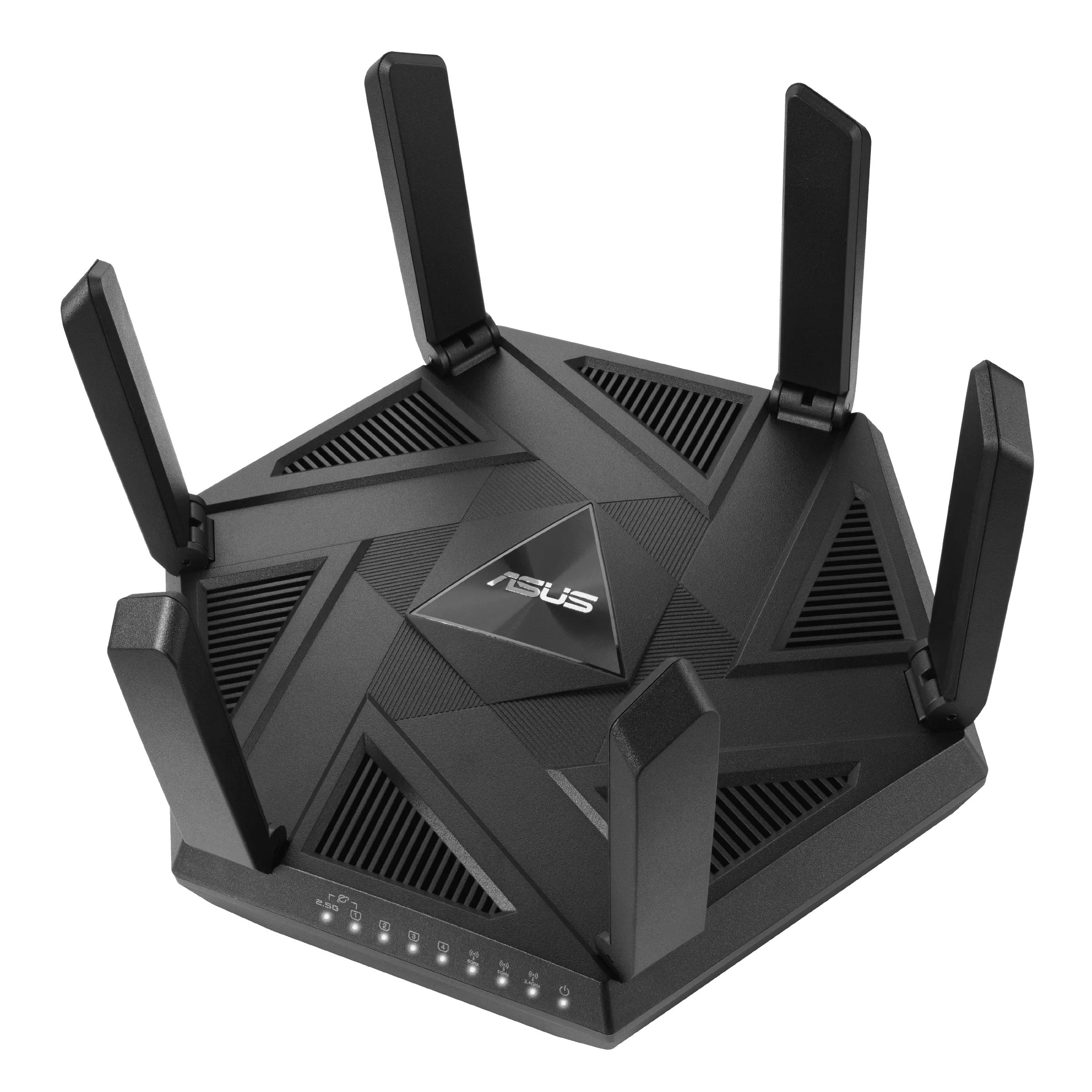Wifi 6 802.11ax Tri-band Gigabit Gaming Router | RT-AXE7800 | 802.11ax | 574+4804+2402 Mbit/s | 10/100/1000 Mbit/s | Ethernet LAN (RJ-45) ports 4 | Mesh Support Yes | MU-MiMO Yes | No mobile broadband | Antenna type External - Image 4