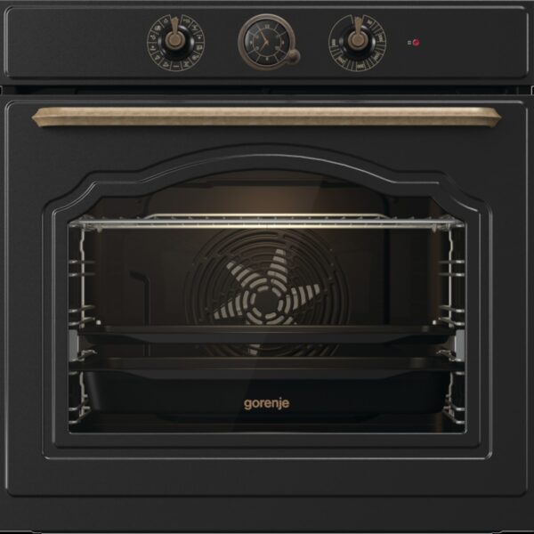 Gorenje | Oven | BOS67371CLB | 77 L | Multifunctional | EcoClean | Mechanical control | Steam function | Height 59.5 cm | Width 59.5 cm | Black