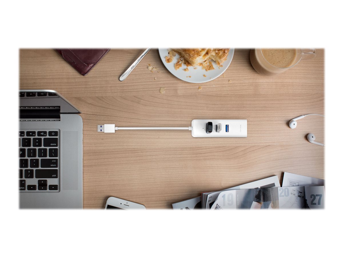 TP-LINK | USB 3.0 3-Port Hub & Gigabit Ethernet Adapter 2 in 1 USB Adapter | UE330 - Image 16