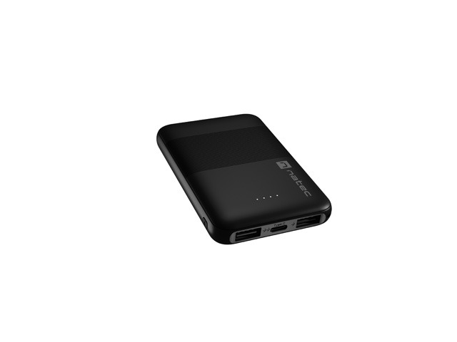 Natec | Power Bank | Trevi Compact | 5000 mAh | 1 x USB-C, 2 x USB A | Black - Image 6