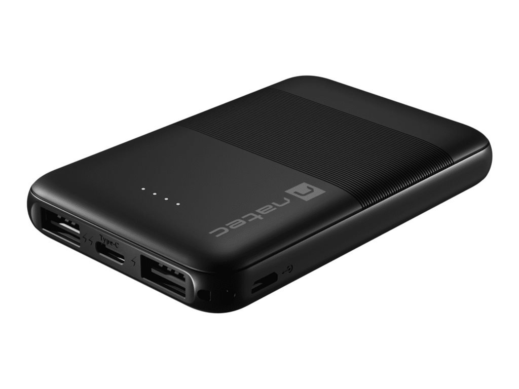 Natec | Power Bank | Trevi Compact | 5000 mAh | 1 x USB-C, 2 x USB A | Black - Image 2