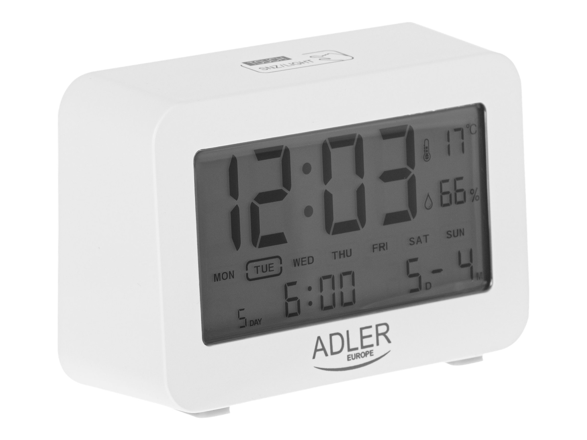 Adler | Alarm Clock | AD 1196w | Alarm function | White - Image 2