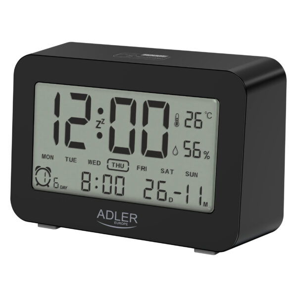 Adler | Alarm Clock | AD 1196b | Alarm function | Black
