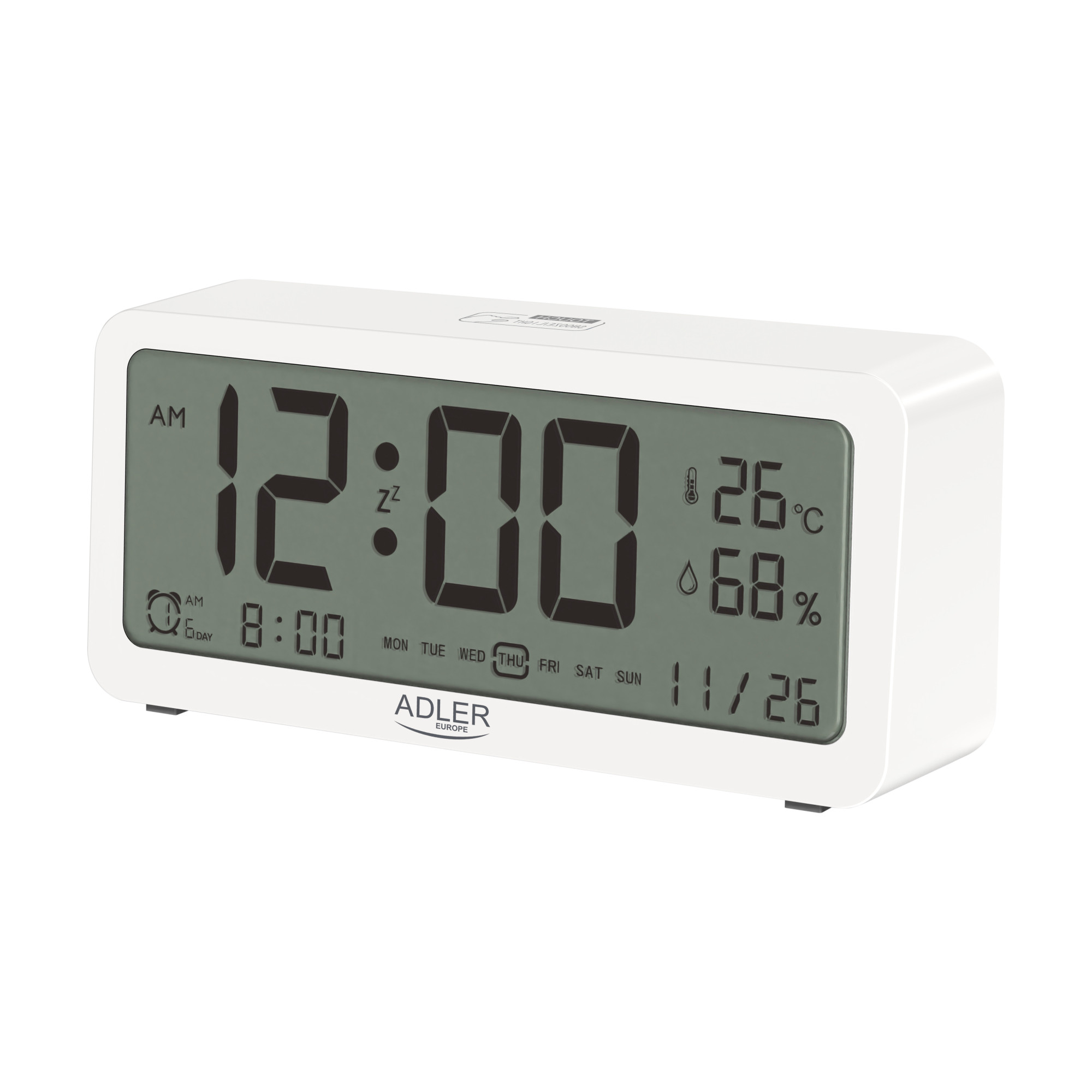 Adler | Alarm Clock | AD 1195w | Alarm function | White