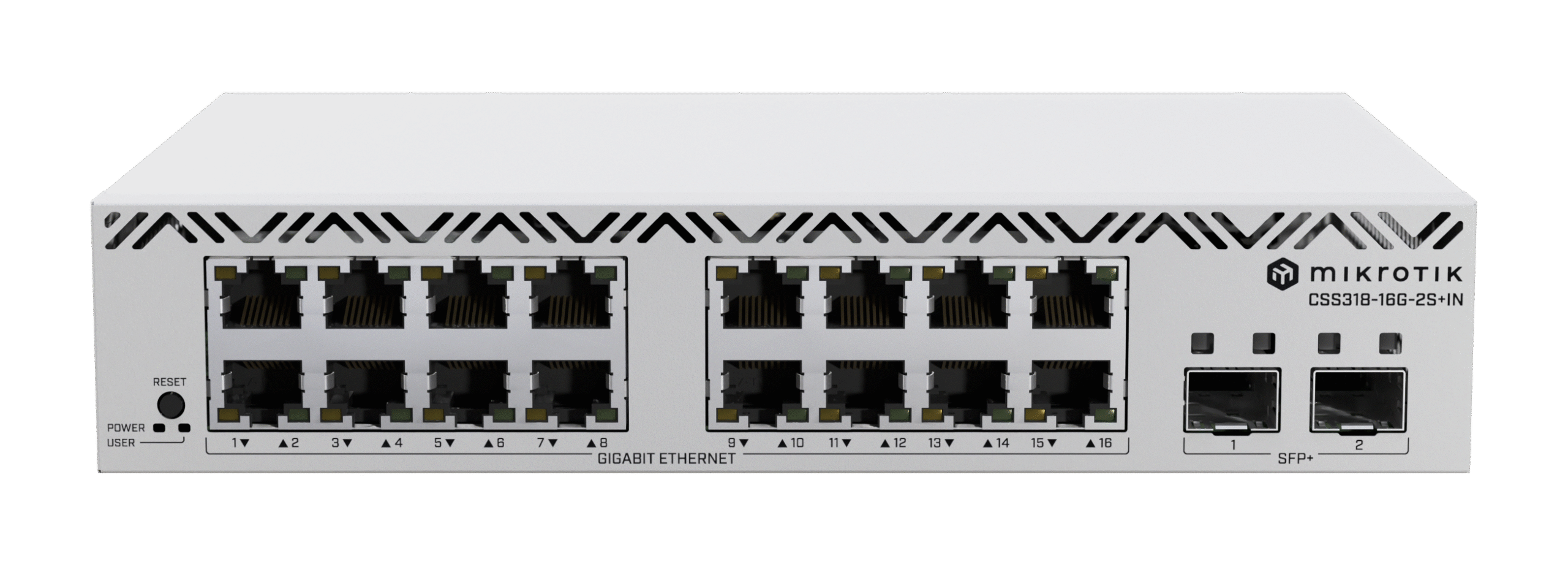 MikroTik Cloud Smart Switch with SwitchOS desktop case | CSS318-16G-2S+IN