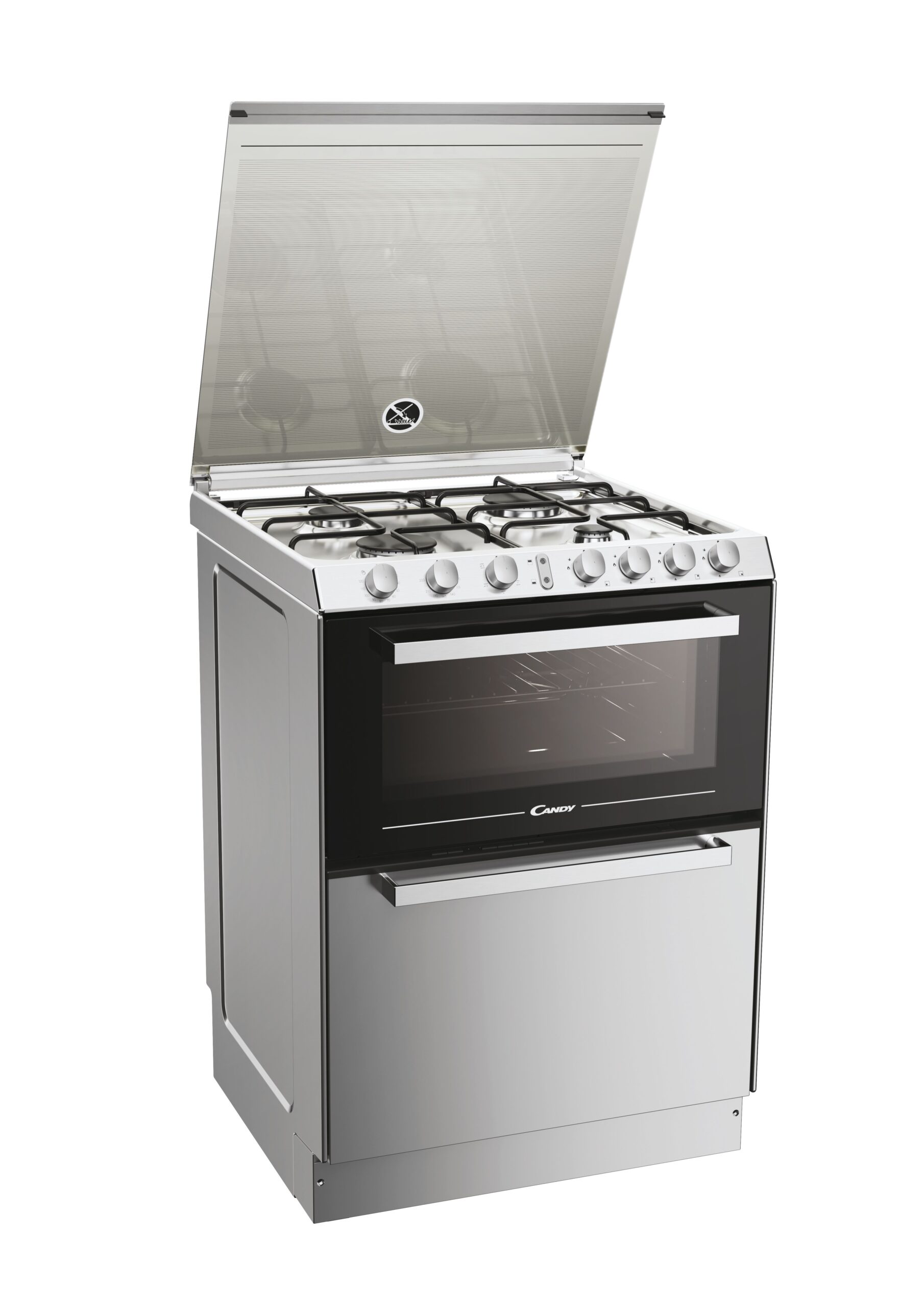 Candy | Oven | TRIO4GXNT/1 | 40 L | Gas | Manual | Knobs | Height 87.5 cm | Width 60 cm | Stainless steel - Image 3