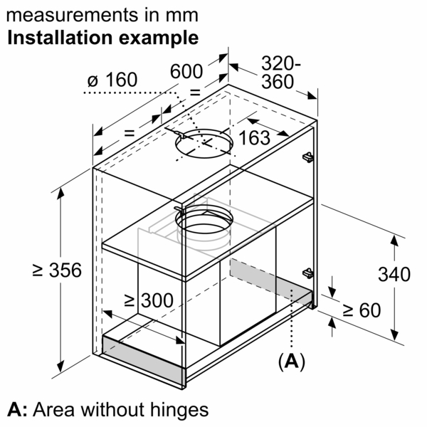 Bosch | Hood | DBB67AM60 Series 6 | Canopy | Energy efficiency class B | Width 59.7 cm | 460 m³/h | Touch control | LED | Black - Image 9