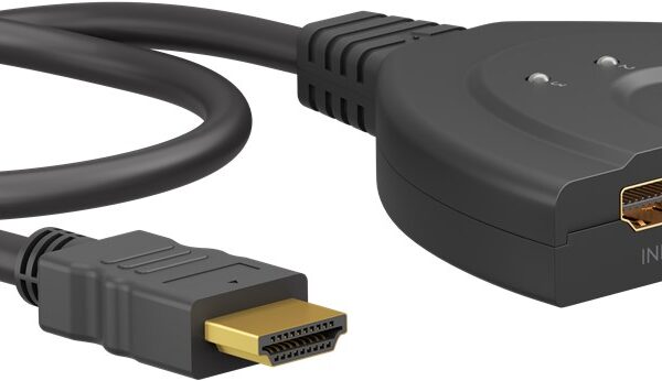 Goobay | HDMI Switch 3 to 1 (4K @ 30 Hz) | 58487 | Black | HDMI female | 3 HDMI female | 0.58 m