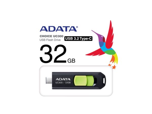 ADATA | FlashDrive | UC300 | 32 GB | USB 3.2 Gen 1 | Black - Image 2