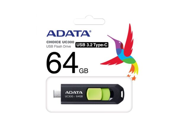 ADATA | FlashDrive | UC300 | 64 GB | USB 3.2 Gen 1 | Black - Image 2