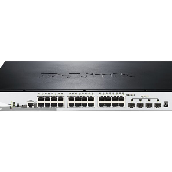 D-Link DGS-1510-28XMP/E 28-Port Gigabit Stackable POE Smart Managed Switch including 4 10G SFP+ | D-Link