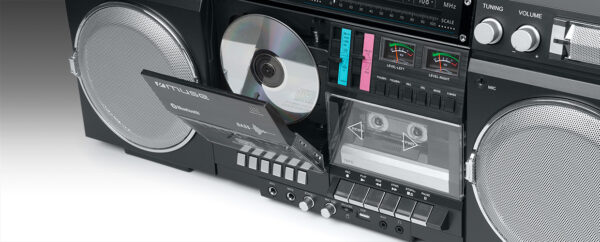 Muse | Ghetto Blasters | M-380 GB | AUX in | Bluetooth | Cassette deck | CD player | Black - Image 4