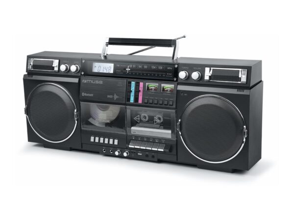 Muse | Ghetto Blasters | M-380 GB | AUX in | Bluetooth | Cassette deck | CD player | Black - Image 2