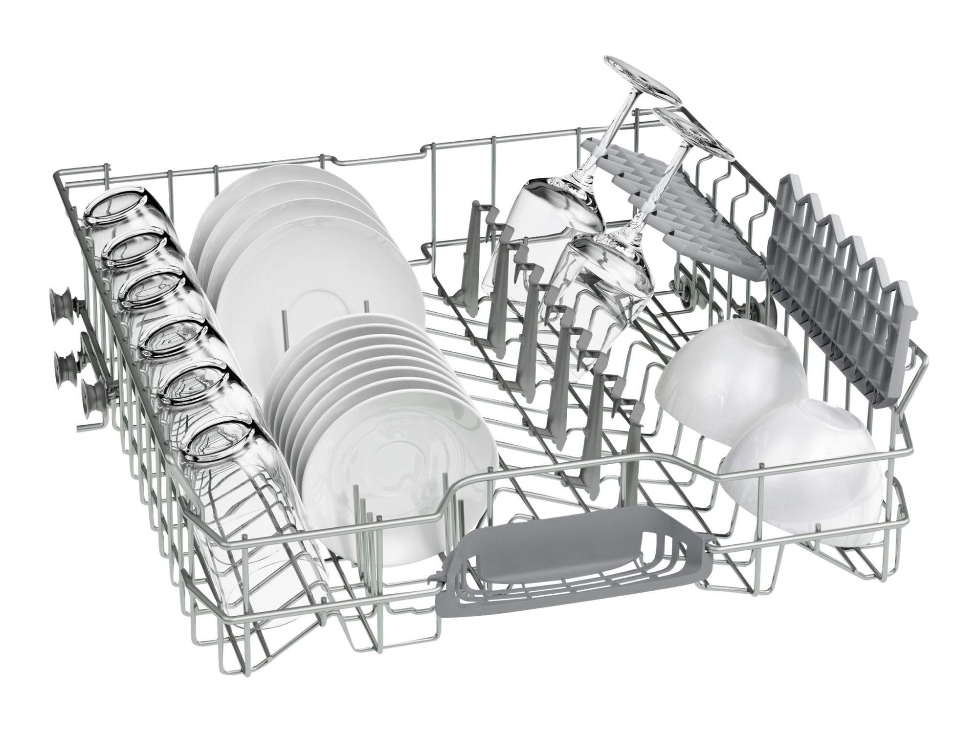 Dishwasher | SMS25AI05E | Free standing | Width 60 cm | Number of place settings 12 | Number of programs 5 | Energy efficiency class E | Display | AquaStop function | Silver inox - Image 6