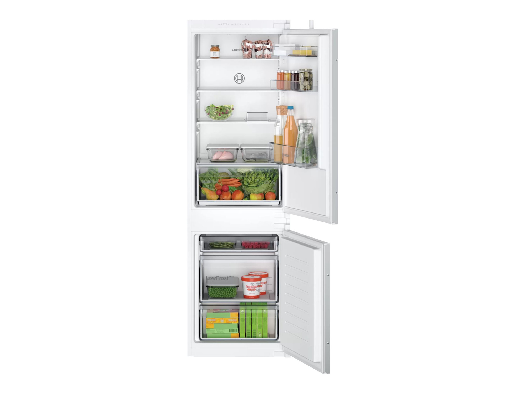 Bosch | Refrigerator | KIV865SE0 | Energy efficiency class E | Built-in | Combi | Height 177.2 cm | Fridge net capacity 183 L | Freezer net capacity 84 L | 35 dB | White - Image 2