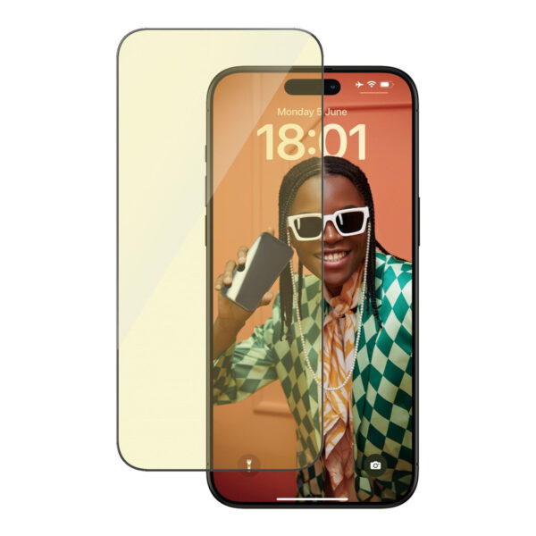 PanzerGlass | Screen protector | Apple | iPhone 15 Pro Max | Glass | Clear | Ultra-Wide Fit; Easy installation; Fingerprint resistant; Anti-blue light; Anti-reflective; Anti-yellowing | Eyecare