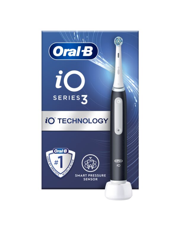 Oral-B | Electric Toothbrush | iO3 Series | Rechargeable | For adults | Number of brush heads included 1 | Number of teeth brushing modes 3 | Matt Black - Image 3