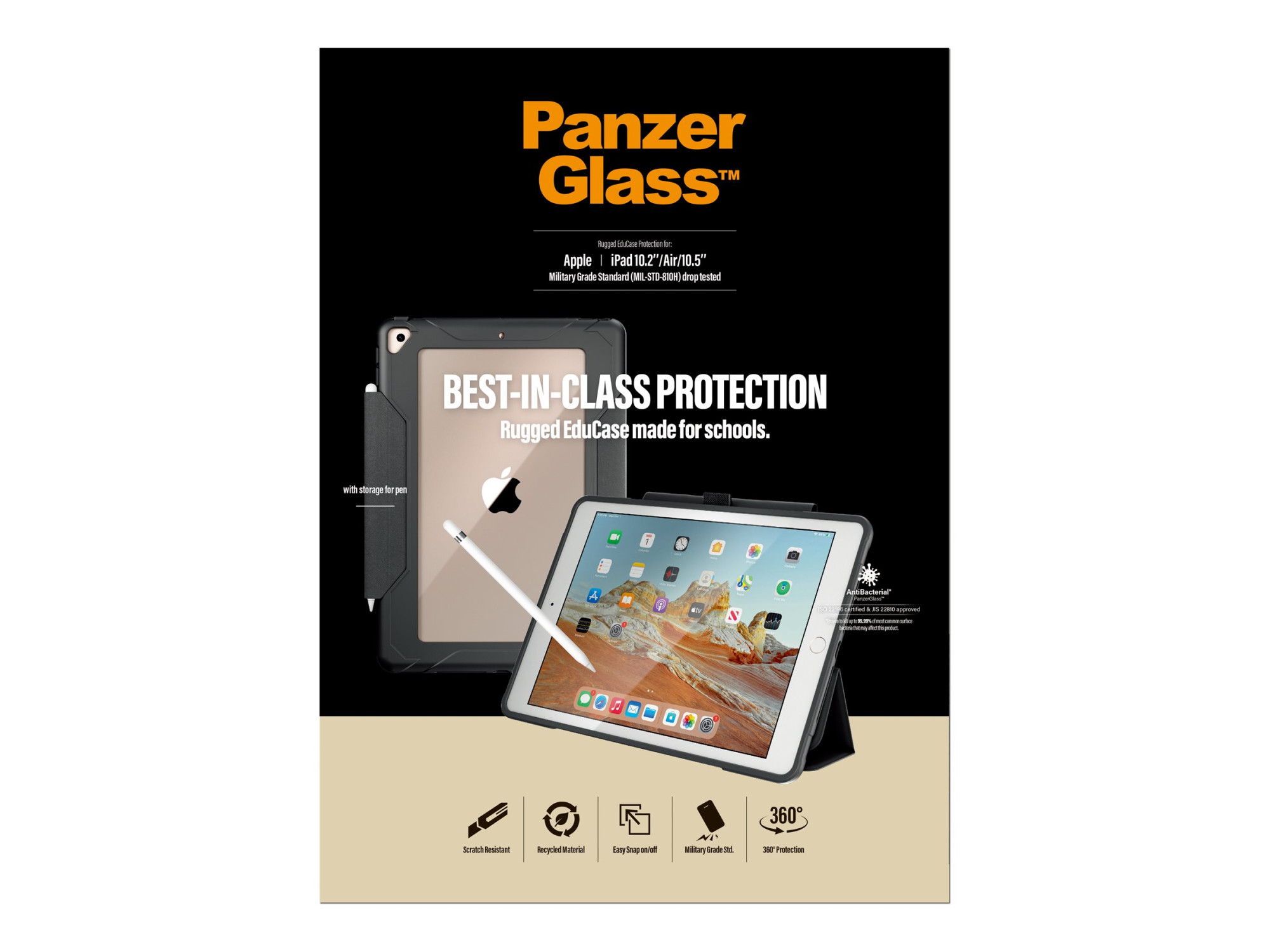 PanzerGlass Rugged Flip Cover Apple Ipad 10.2/Air 10.5 | PanzerGlass - Image 4